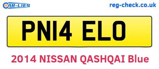 PN14ELO are the vehicle registration plates.
