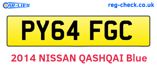 PY64FGC are the vehicle registration plates.