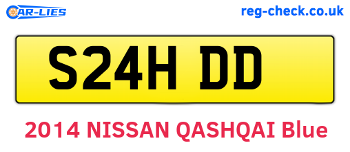 S24HDD are the vehicle registration plates.