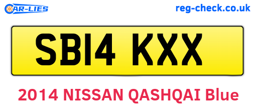 SB14KXX are the vehicle registration plates.