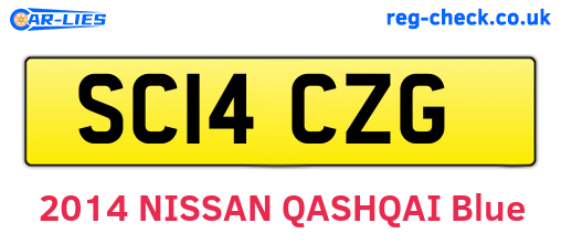 SC14CZG are the vehicle registration plates.