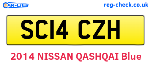 SC14CZH are the vehicle registration plates.