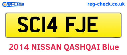 SC14FJE are the vehicle registration plates.