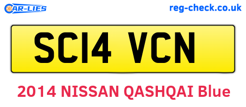 SC14VCN are the vehicle registration plates.