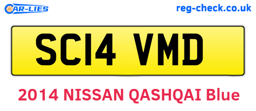 SC14VMD are the vehicle registration plates.