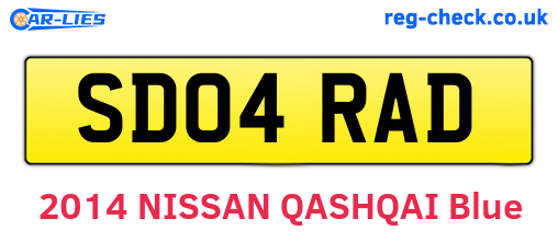 SD04RAD are the vehicle registration plates.