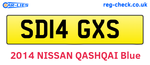 SD14GXS are the vehicle registration plates.