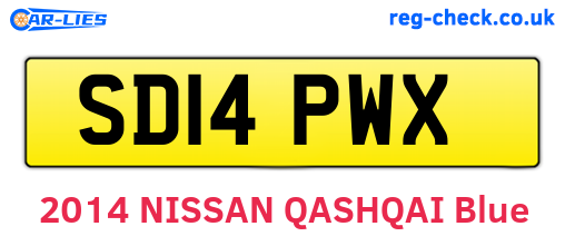 SD14PWX are the vehicle registration plates.
