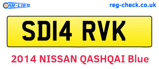 SD14RVK are the vehicle registration plates.