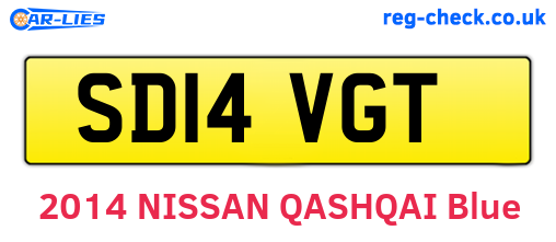 SD14VGT are the vehicle registration plates.