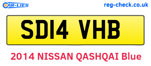 SD14VHB are the vehicle registration plates.