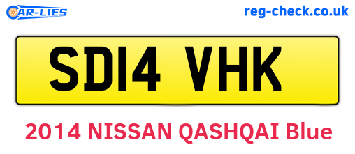 SD14VHK are the vehicle registration plates.