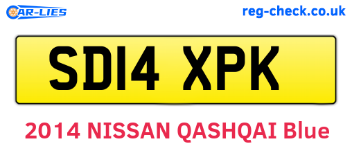 SD14XPK are the vehicle registration plates.