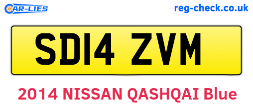 SD14ZVM are the vehicle registration plates.