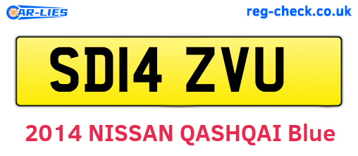 SD14ZVU are the vehicle registration plates.