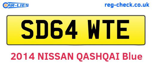 SD64WTE are the vehicle registration plates.