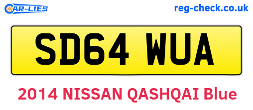 SD64WUA are the vehicle registration plates.