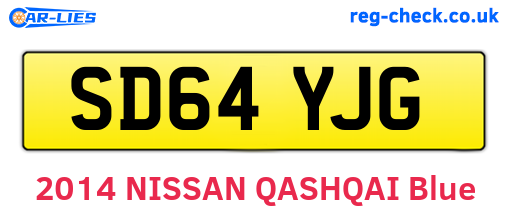 SD64YJG are the vehicle registration plates.