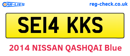 SE14KKS are the vehicle registration plates.