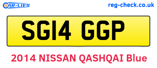 SG14GGP are the vehicle registration plates.
