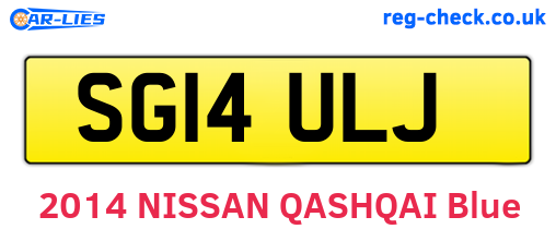 SG14ULJ are the vehicle registration plates.