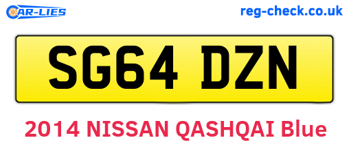 SG64DZN are the vehicle registration plates.