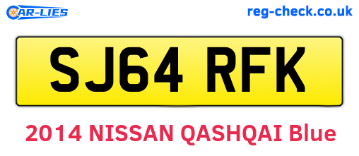 SJ64RFK are the vehicle registration plates.