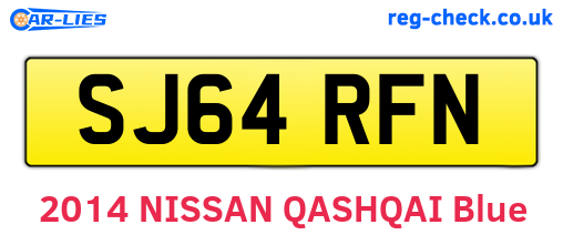 SJ64RFN are the vehicle registration plates.