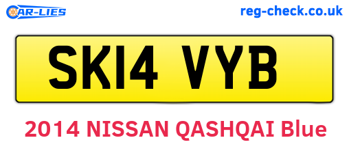 SK14VYB are the vehicle registration plates.