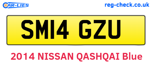 SM14GZU are the vehicle registration plates.