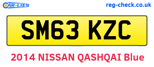 SM63KZC are the vehicle registration plates.