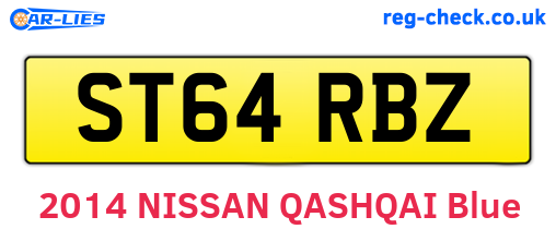 ST64RBZ are the vehicle registration plates.