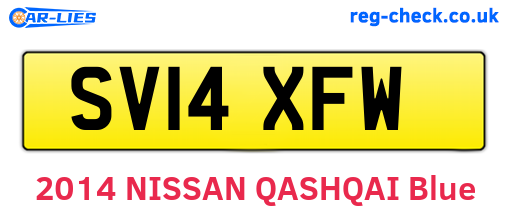 SV14XFW are the vehicle registration plates.