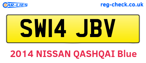 SW14JBV are the vehicle registration plates.