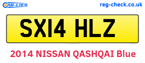 SX14HLZ are the vehicle registration plates.