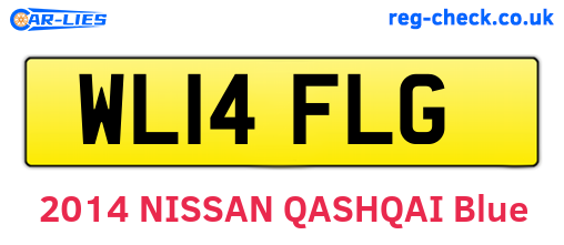 WL14FLG are the vehicle registration plates.