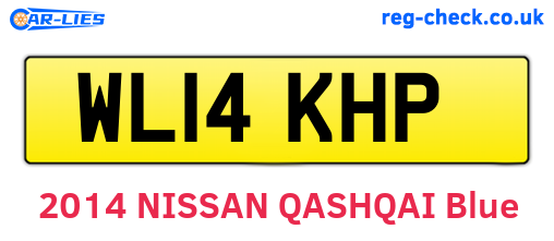 WL14KHP are the vehicle registration plates.