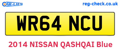 WR64NCU are the vehicle registration plates.