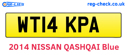 WT14KPA are the vehicle registration plates.