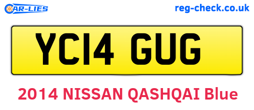 YC14GUG are the vehicle registration plates.
