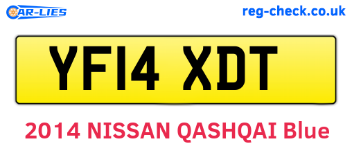 YF14XDT are the vehicle registration plates.