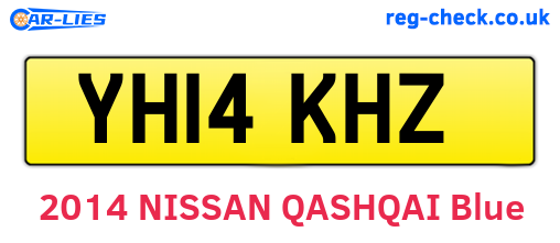 YH14KHZ are the vehicle registration plates.