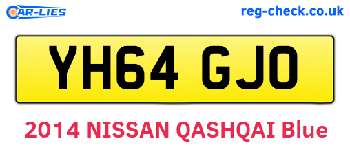 YH64GJO are the vehicle registration plates.