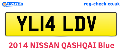 YL14LDV are the vehicle registration plates.