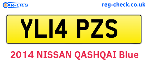YL14PZS are the vehicle registration plates.
