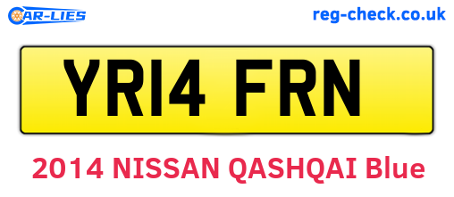 YR14FRN are the vehicle registration plates.