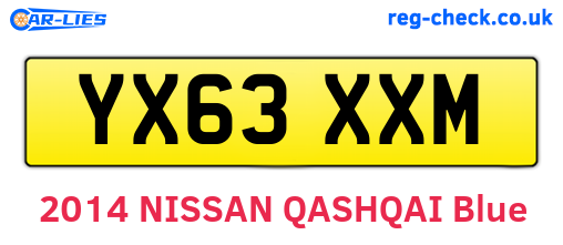 YX63XXM are the vehicle registration plates.