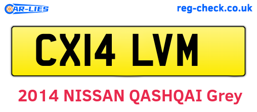 CX14LVM are the vehicle registration plates.