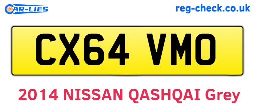 CX64VMO are the vehicle registration plates.