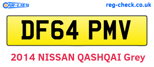 DF64PMV are the vehicle registration plates.